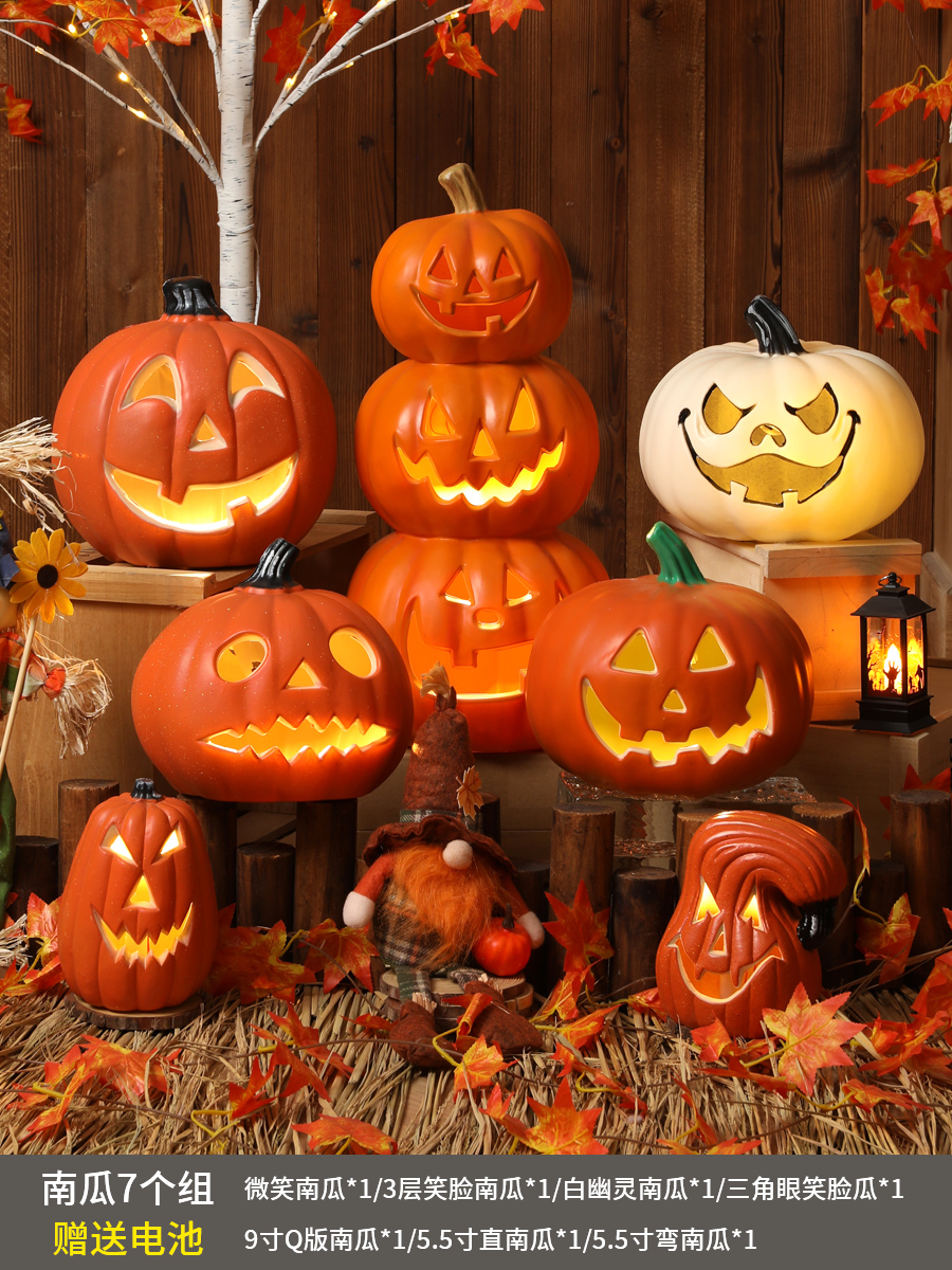 7 grupos de calabaza (batería gratuita)