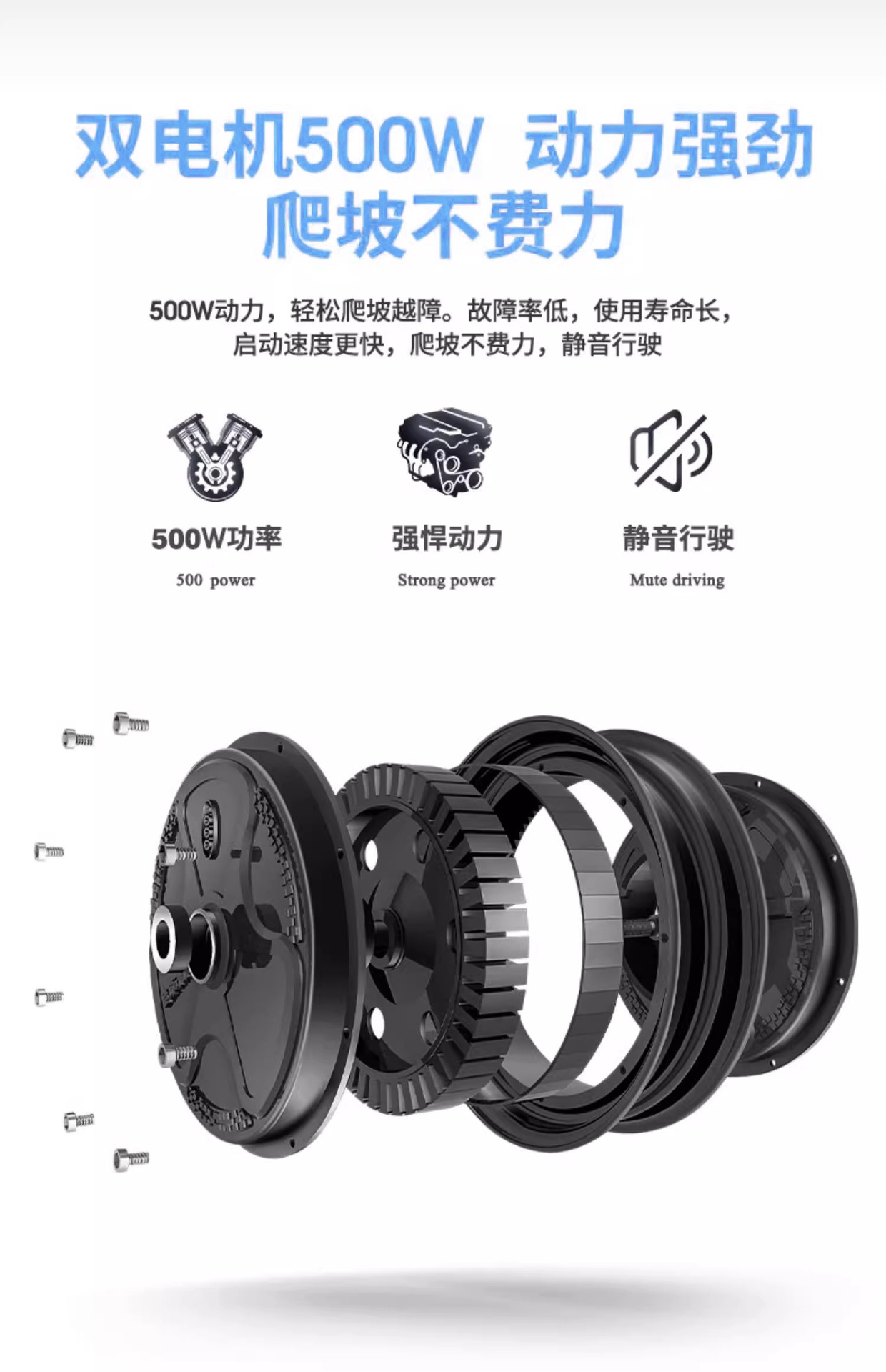 Electric Wheelchair, Foldable, Lightweight, Fully Automatic Smart Wheelchair for the Elderly and Disabled, Mobility Scooter for the Disabled