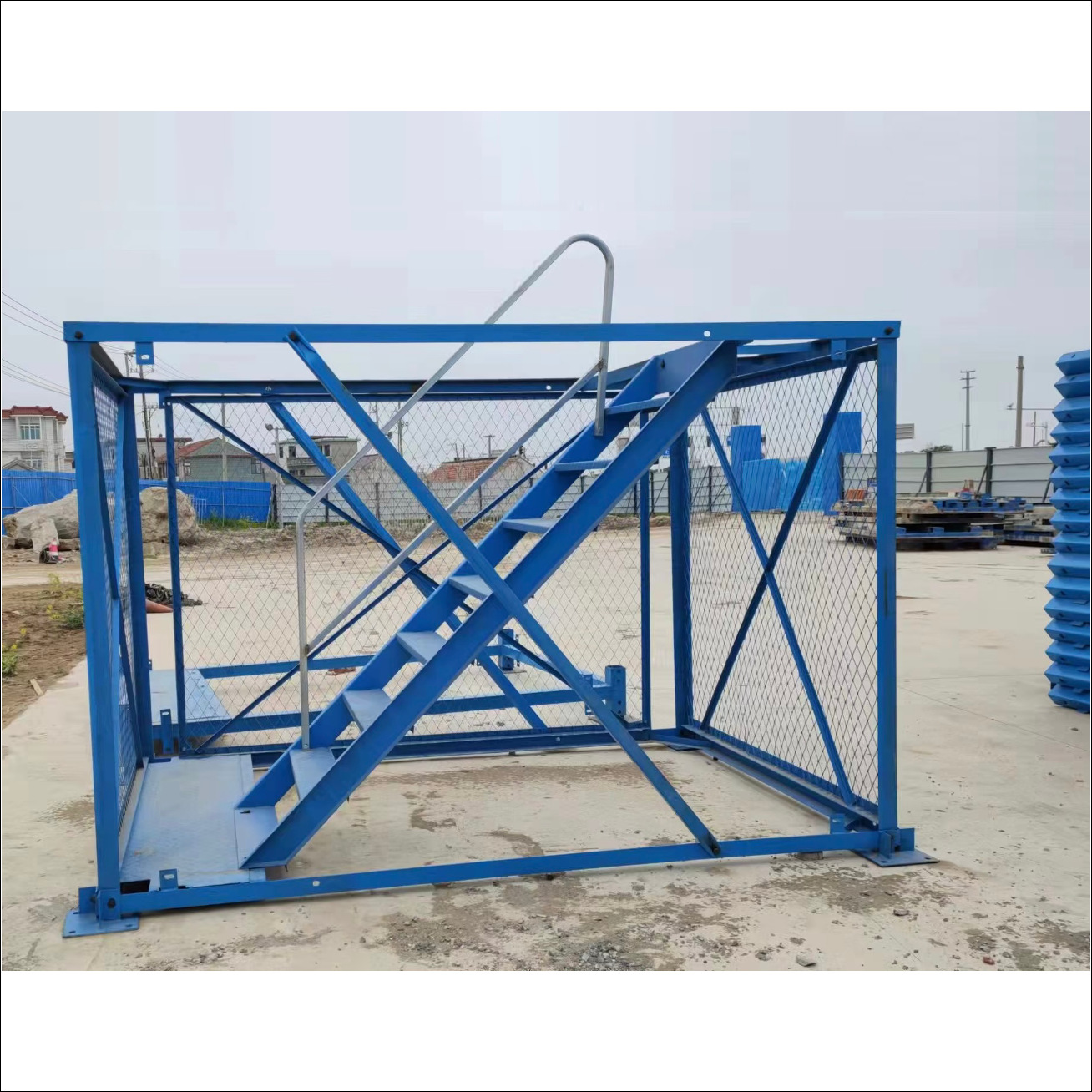 角钢梯笼 安全梯笼笼梯 安全爬梯盖梁平台圆柱施工平台墩柱路桥