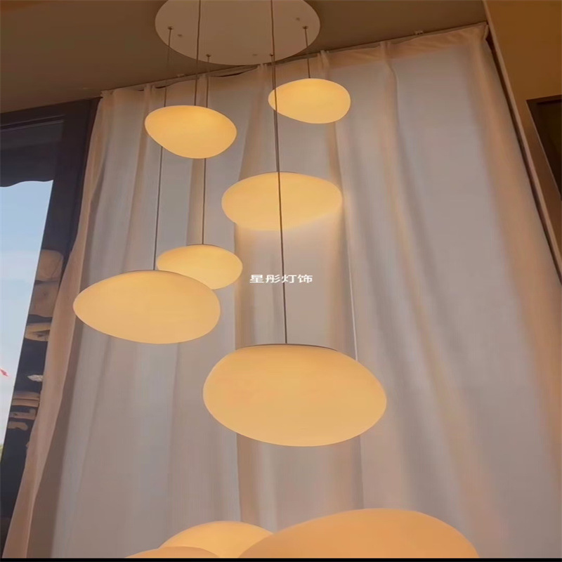 Danish Creative Pebble Chandelier Loft Apartment Empty Living Room Duplex Revolving Stairs Bedroom Dining Room Bar Table Lamp Danish Creative Pebble Chandelier Loft Apartment Empty Living Room Duplex Revolving Stairs Bedroom Dining Room Bar Table Lamp