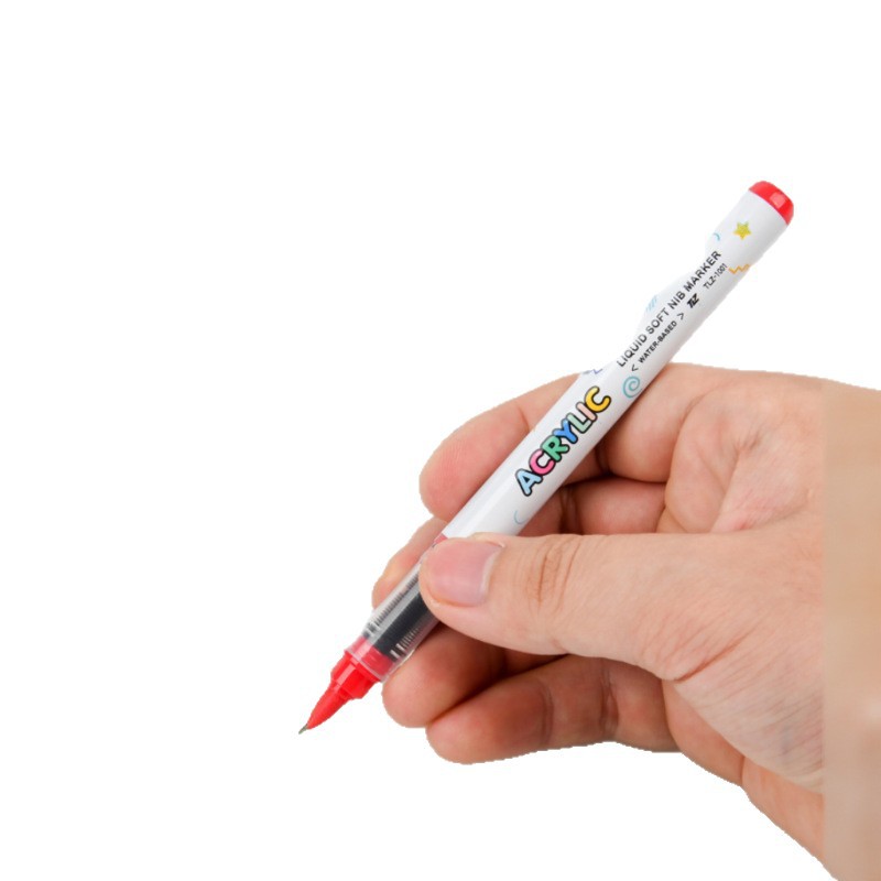 Marcador acrílico de tipo directo, bolígrafo de pintura, pincel especial para arte, bolígrafo de color apilado de cabeza suave, 12 colores, 24 colores, 36 colores, 48 colores