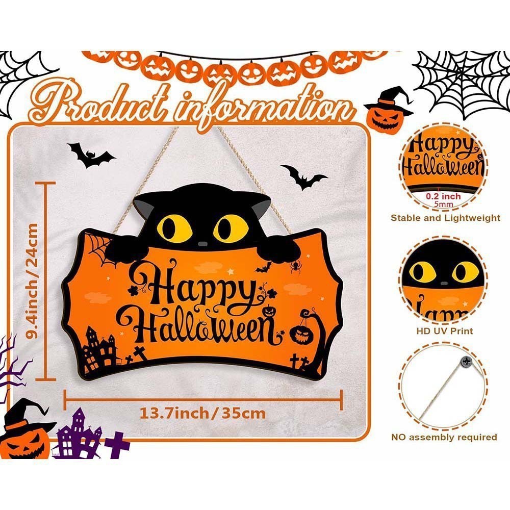 Colgar decoraciones transfronterizas Amazon Halloween calavera fantasma telaraña placa de madera decoraciones de madera para el hogar