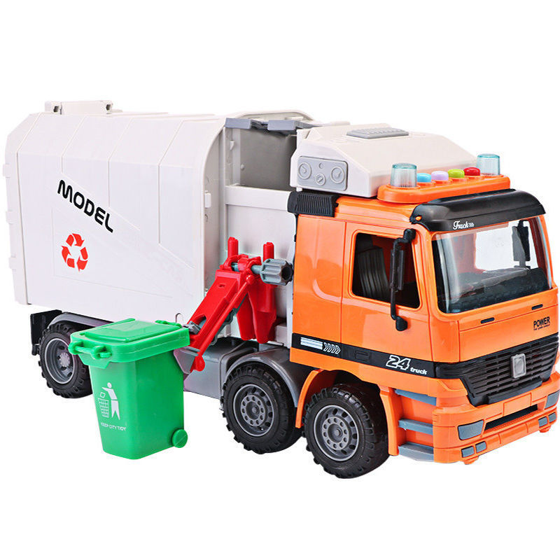 Garbage truck Toys children Large Sanitation Hand shake boy alloy Inertia Shatterproof classification clean Sweep the floor automobile