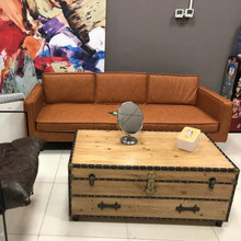 新品欧式复古个性原木色美式乡村民宿酒店酒吧茶几桌烤火色木桌