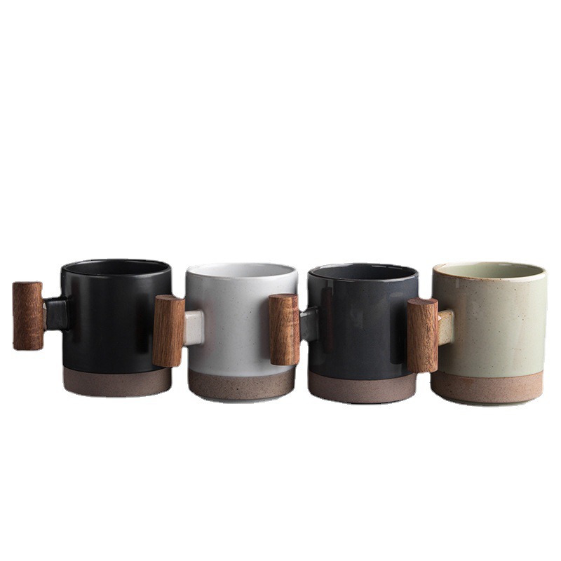 Coreano de cerámica vajilla cena plato tazón taza madera