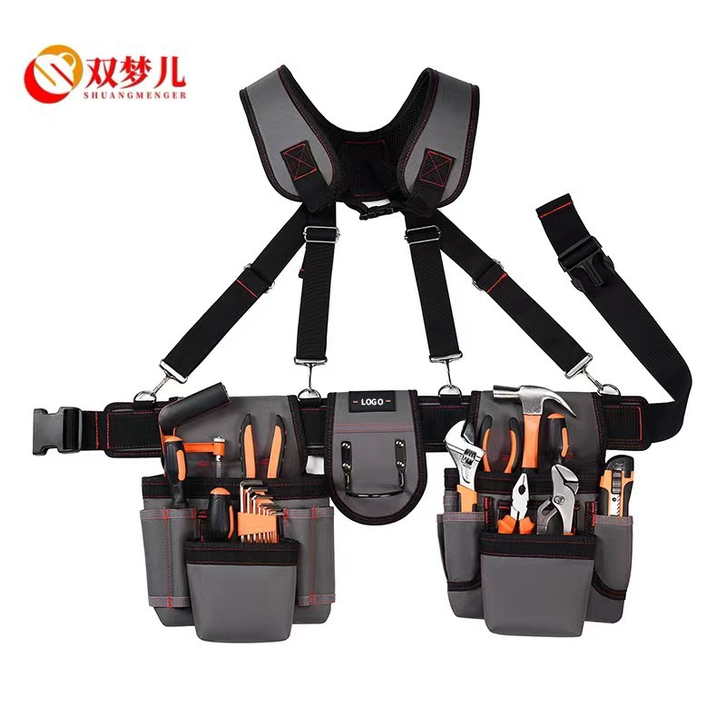 Herramienta de hardware portátil para carpintería eléctrica multifuncional, engrosamiento e impermeable, herramienta maestra de reparación de Oxford, riñonera