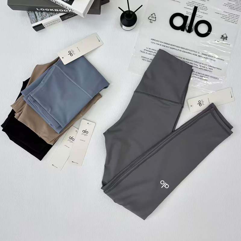 Yoga alo, los mismos pantalones deportivos de tiburón, pantalones para mujeres, pantalones de cintura alta, ejercicios deportivos, pantalones deportivos de nueve puntos