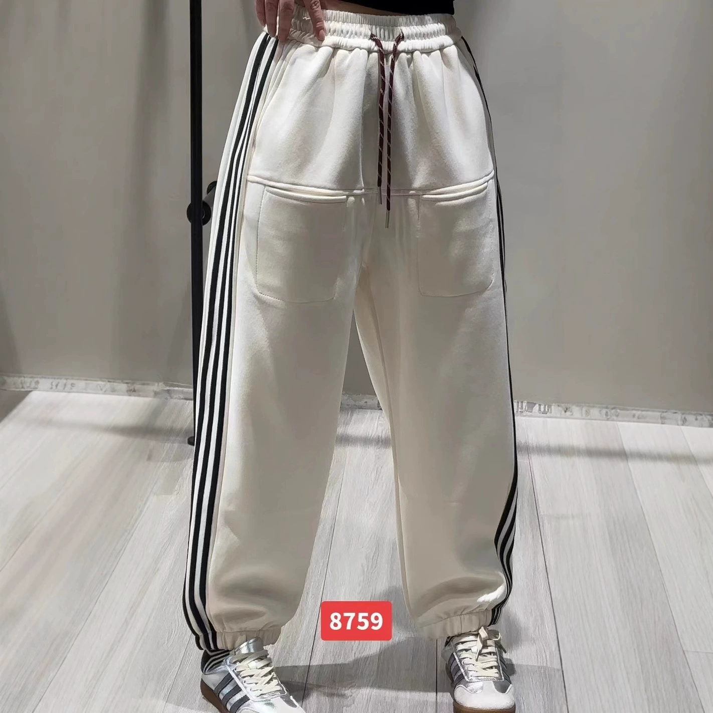 Spring fashionable trousers, Korean style, elastic waist
