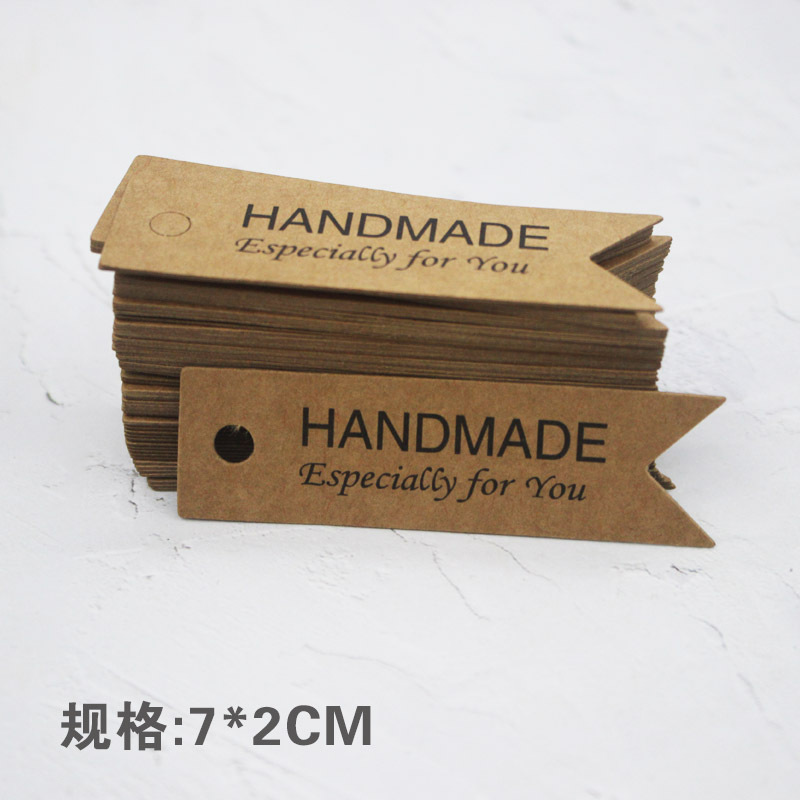 牛皮纸燕尾鱼尾旗子DIY烘焙加厚复古风格包装吊卡片促销礼物吊牌