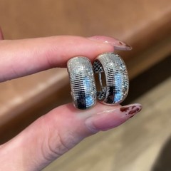 S925純銀CNCイヤリング