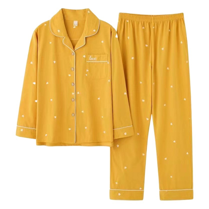 Más tamaño % pijamas de algodón para mujeres de mediana edad y ancianos primavera y otoño e invierno traje de manga larga ropa de abrigo casual ropa de hogar