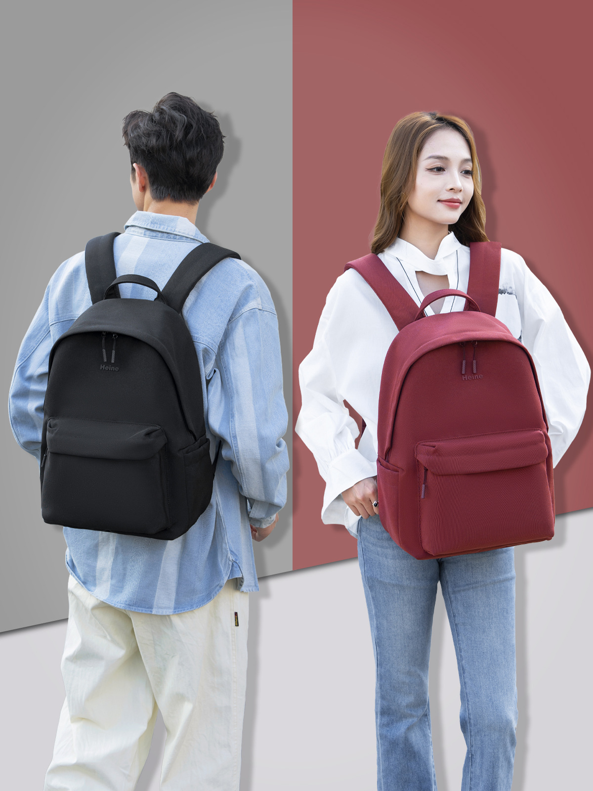Sacoche de voyage pour ordinateur portable 14 pouces, sac à dos minimaliste pour étudiants_voghion.com