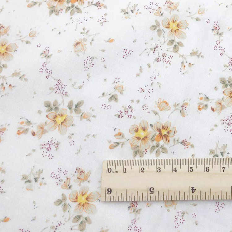 Tejido de alta calidad suave y cómodo con patrón de flor impreso tela de mujer 100% algodón