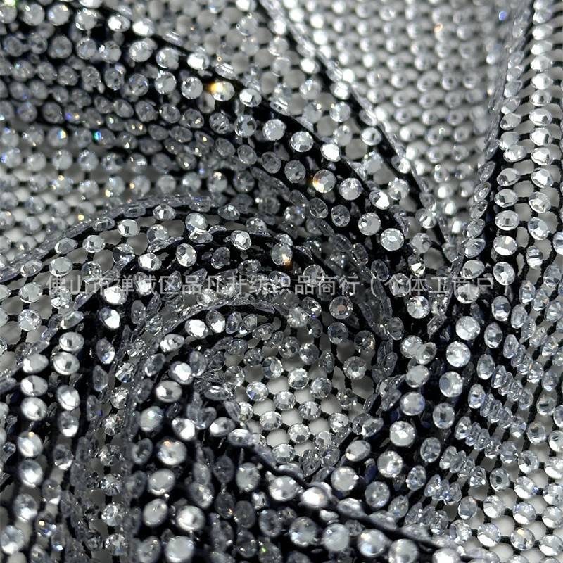 Fabricante suministro de alta densidad de tela de diamantes de moda de fiesta de baile vestido de noche tela de moda image 4