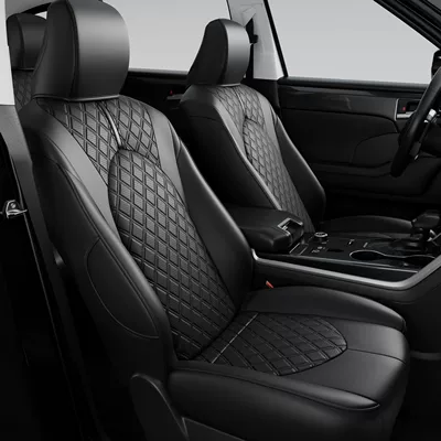 Toyota Highlander 20-24 Cushion | Modelə uyğun (Original) oturacaq örtükləri - diamond-black-highlander-2020-2024-six-seats