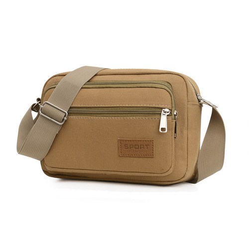 Nylon men's bag cross-shoulder men's bag outdoor solid color shoulder bag foreign trade casual small bag for men