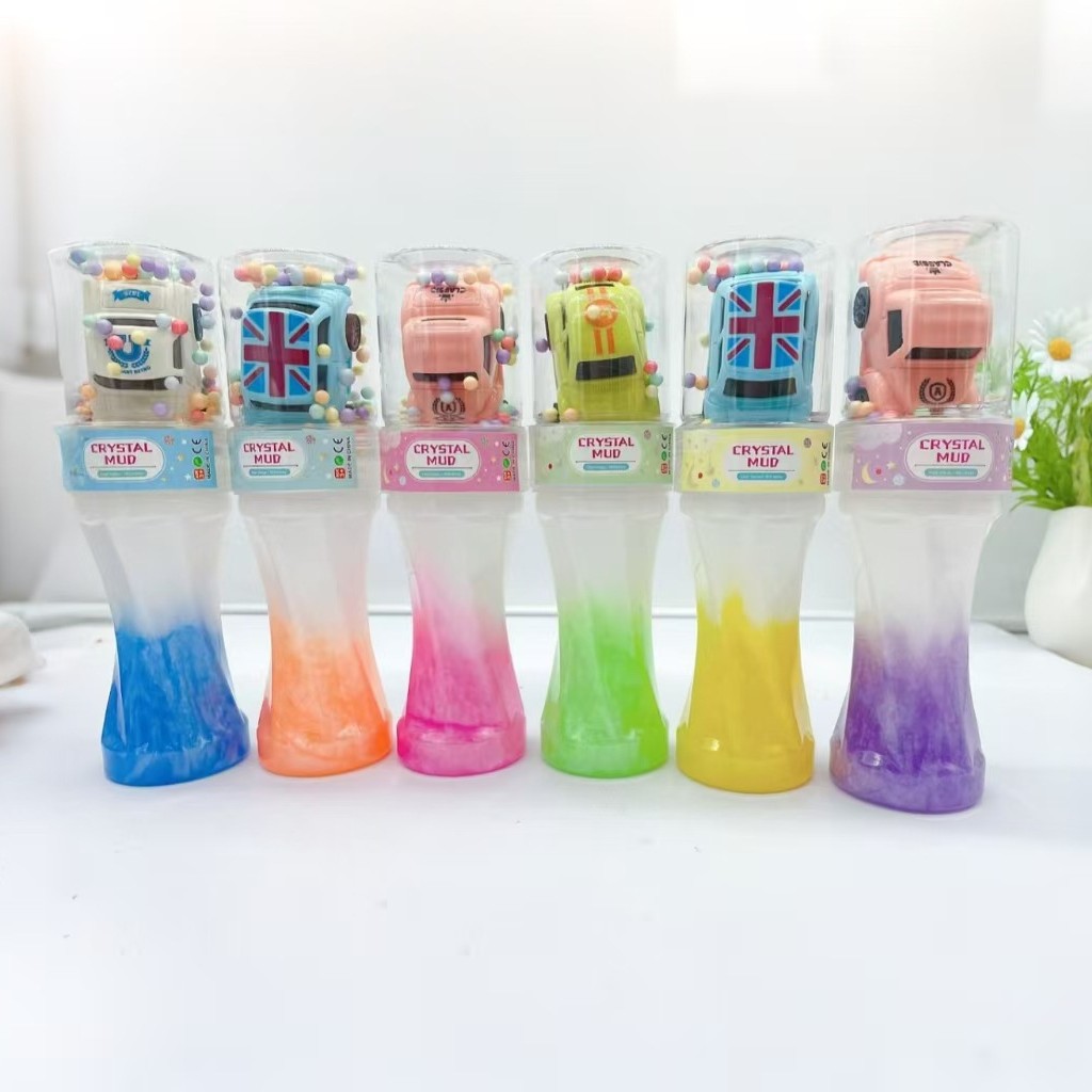 Transfronterizos de suministro directo de bicolor perla brillante cristal barro accesorios de goma espumante adorable de alto valor de la cara pequeña botella de cintura grande Slay
