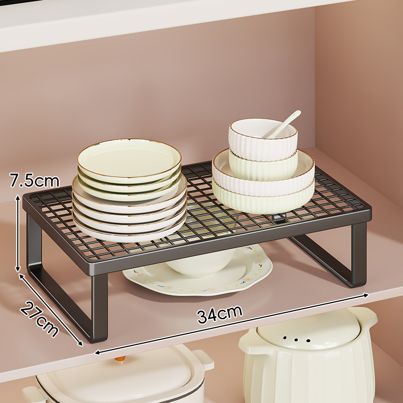 Estante Organizador Multicapa de Vajilla de Hierro Multifuncional para Cocina image 10