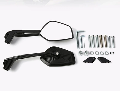 Suitable for Bmw Waterbird R1200Gs R1250Gs Adv Motorcycle Rearview Mirror with Wide Field of View, Modified with All-Aluminum Material (Motosiklet ləvazimatları və aksesuarları) - black-white-mirror-die-cast-model
