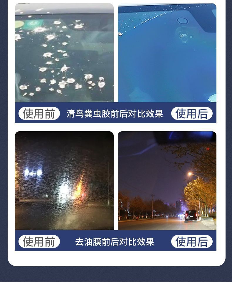 Genuine Anti-Fog and Anti-Dirt Glass Cleaner for Car Windshields, Winter Water Repellent