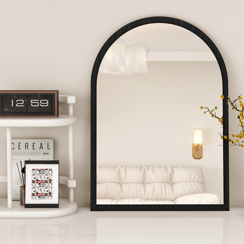 Espejo de vestir arqueado medieval en el hogar dormitorio de niñas espejo de maquillaje se puede colgar en la pared dormitorio de estudiantes espejo de oficina