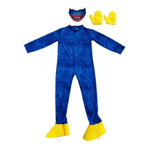  Blue Children's Poppy Costume Poppy Playtime Costume Black Poppy Game Time