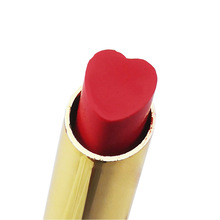 跨境Lipstick爱心笔式口红无LOGO小细圆心形柔雾不拔干哑光易上色
