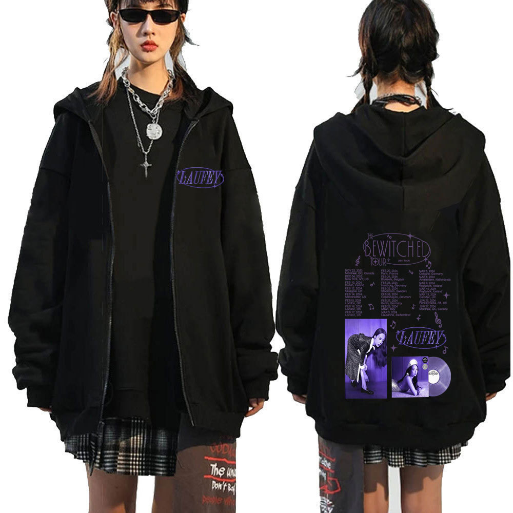 Laufey The Bewitched Tour 2024 Zipper Hoodie Fashion Harajuk