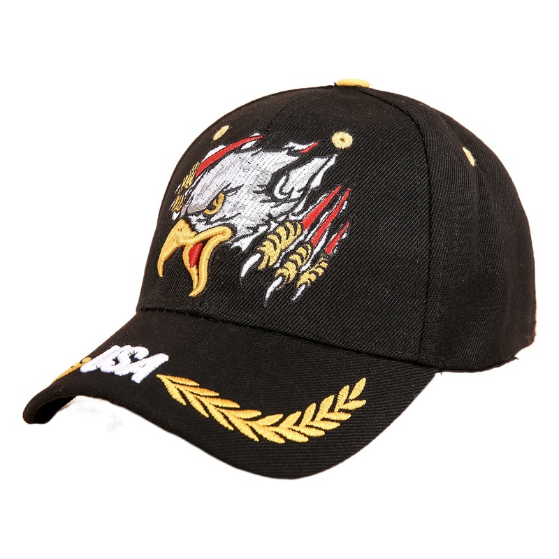 Nuevo adulto gorra de béisbol bordado águila bandera americana sol sombrero de los hombres y mujeres sol protección sol sombrero