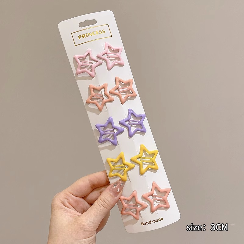 Sweet girl star clip para el cabello 2025 nuevo clip para el cabello de bebés femininos clip para el cabello lateral clip para el cabello de color