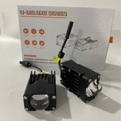 汽车中网射灯1寸矩阵透镜大灯黄白双色摩托车射灯格栅射灯 led灯