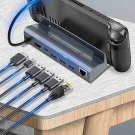1个 颜色：图片色 材质：铝合金 Steam Deck底座type-c扩展坞HUB