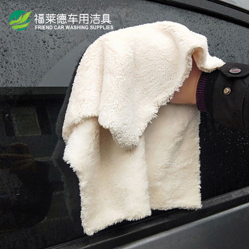 Car Wash Towel 30*40 Coral Velvet Microfiber Hot Thickened Water Absorbent Cleaning Car Wipe Cloth Car Washing Supplies
