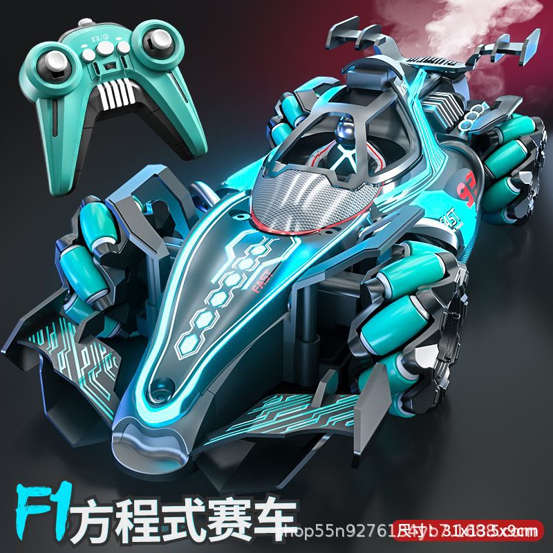F1 stunt remote control car [blue] handle remote control