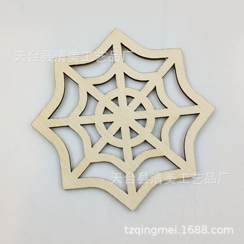 Madera Halloween madera botones decorativos Ghost Festival madera chips 10 unidades un paquete