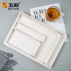 A5メラミン模造磁器商用食器ホテルトレイ家庭用長方形茶皿果物皿トレイカップ皿