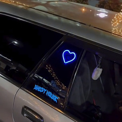 三角窓 LED 車内装飾発光ハートブロークン雰囲気ライト USB 配線車改造ネオンライト車の窓ライト