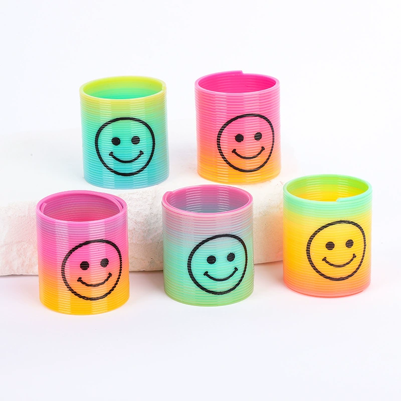 Радужная маленькая Slinky, разнообразная башня, красочное эластичное кольцо, игрушка, ностальгия, опт