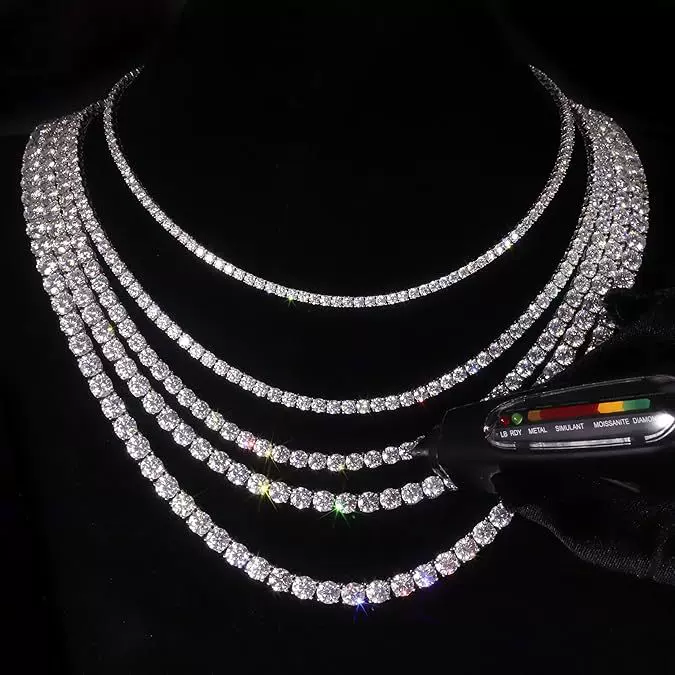 欧美嘻哈水钻项链 男女式嘻哈 全水钻单排wish热卖时尚精致