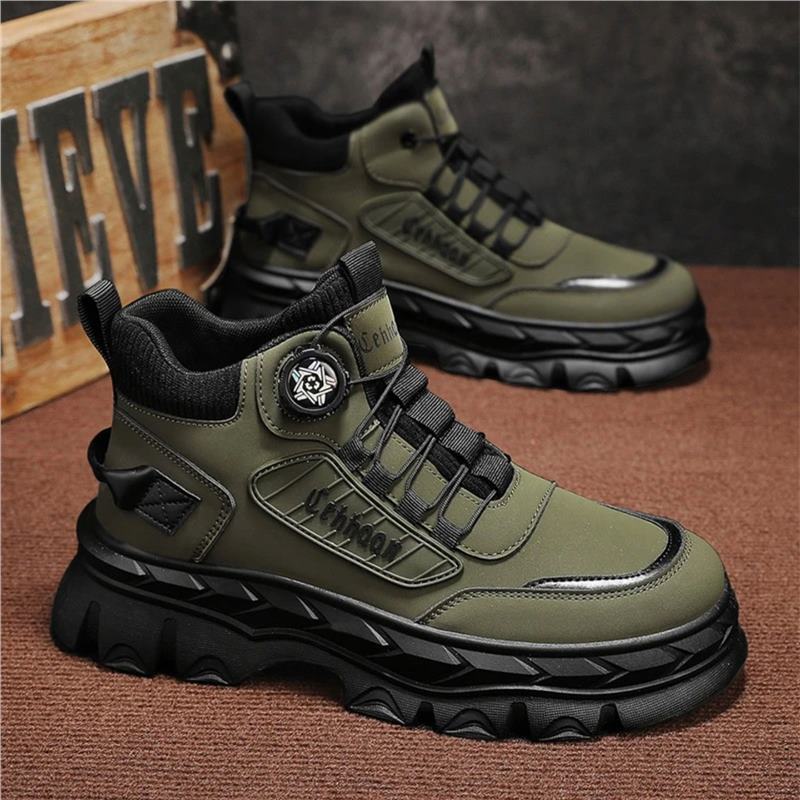 Fulin Selection Men's Shoes Pilot Cotton Shoes Men's Para Shoes Autumn and Winter Running Casual Shoes Non-Slip Dad Sports Shoes