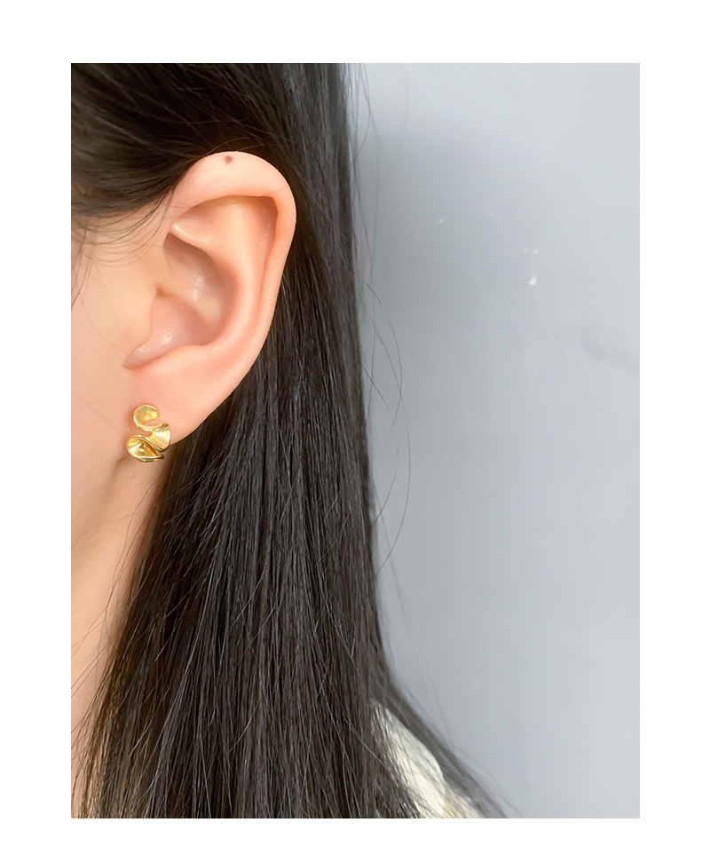 6g Weight Ear Studs Classification 1 Pair Quantity Daily Occasion 925 Sterling Silver Material Solid Color Pattern Women'S Gender Plating Design Fashion Style 1 Pair 925 Sterling Silver Solid Color Ear Studs 3