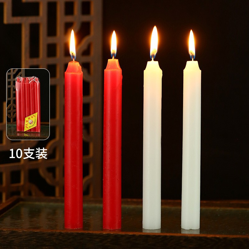 Red and White Candle Multi-size Options Home General Lighting Candle Smokeless Romantic Wedding Long-pole Emergency Candle Red and White Candle Multi-size Options Home General Lighting Candle Smokeless Romantic Wedding Long-pole Emergency Candle