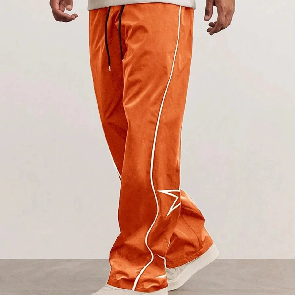 Мужские новые вышитые повседневные брюки в Европе и Америке