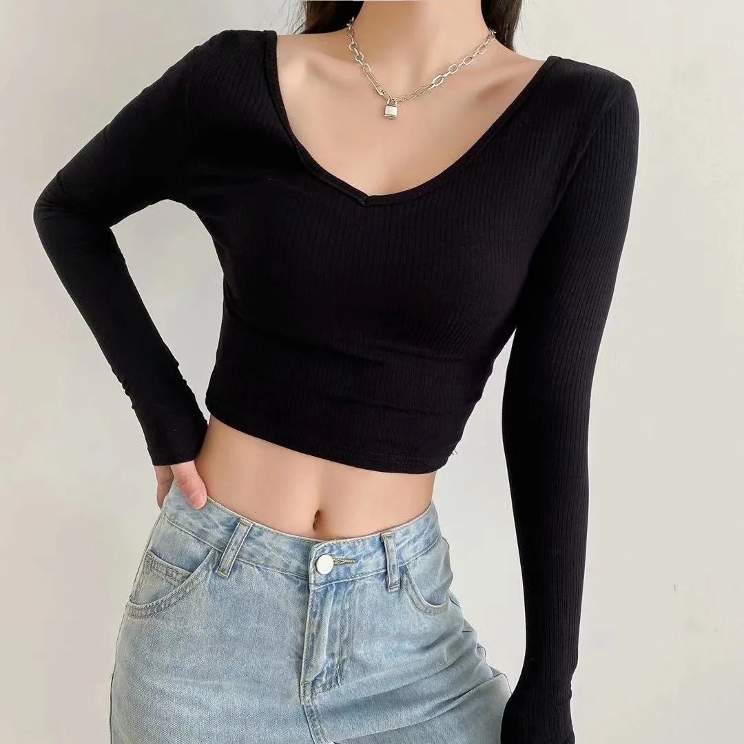 V-Neck Strapless Bottoming Shirt NSAC31315