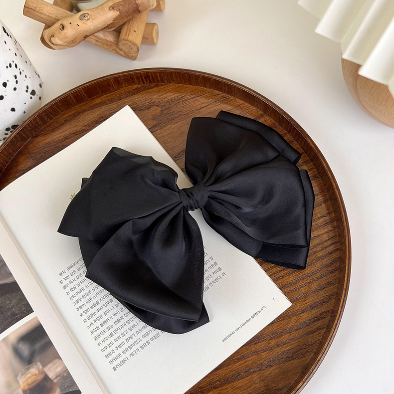 Sweet Solid Color Cloth Bowknot Hair Clip display picture 5