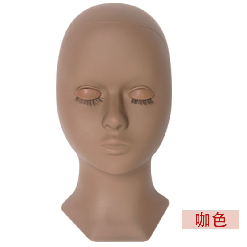Molde de cabeza extraíble con pestañas Injerto de pestañas puede reemplazar el párpado modelo de práctica de pestañas párpado transfronterizo exclusivo