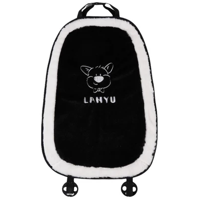 Blue Rain Cartoon Car: Headrest - rabbit-fur-white-edged-dog-cushion-backrest