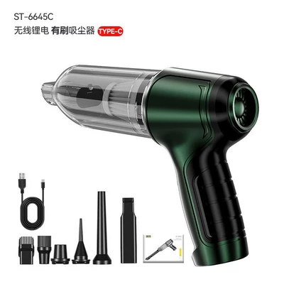 Vacuum Cleaner Wireless Dust Collector: Tozsoranlar - green-brush-motor-2-sections-2000mah-blowing-suction-and-pumping-three-in-one-vacuum-cleaner