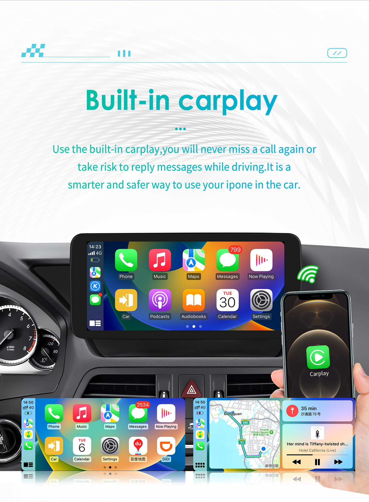 Suitable for 09-12 Mercedes-Benz E-Class C207 W207 A207 Android large screen central control car machine navigation carplay