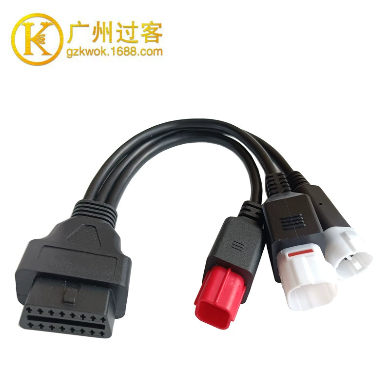 Для yamaha 3 + 4pin 6pin honda на OBD 16pin Honda Yamaha адаптер для мотоцикла